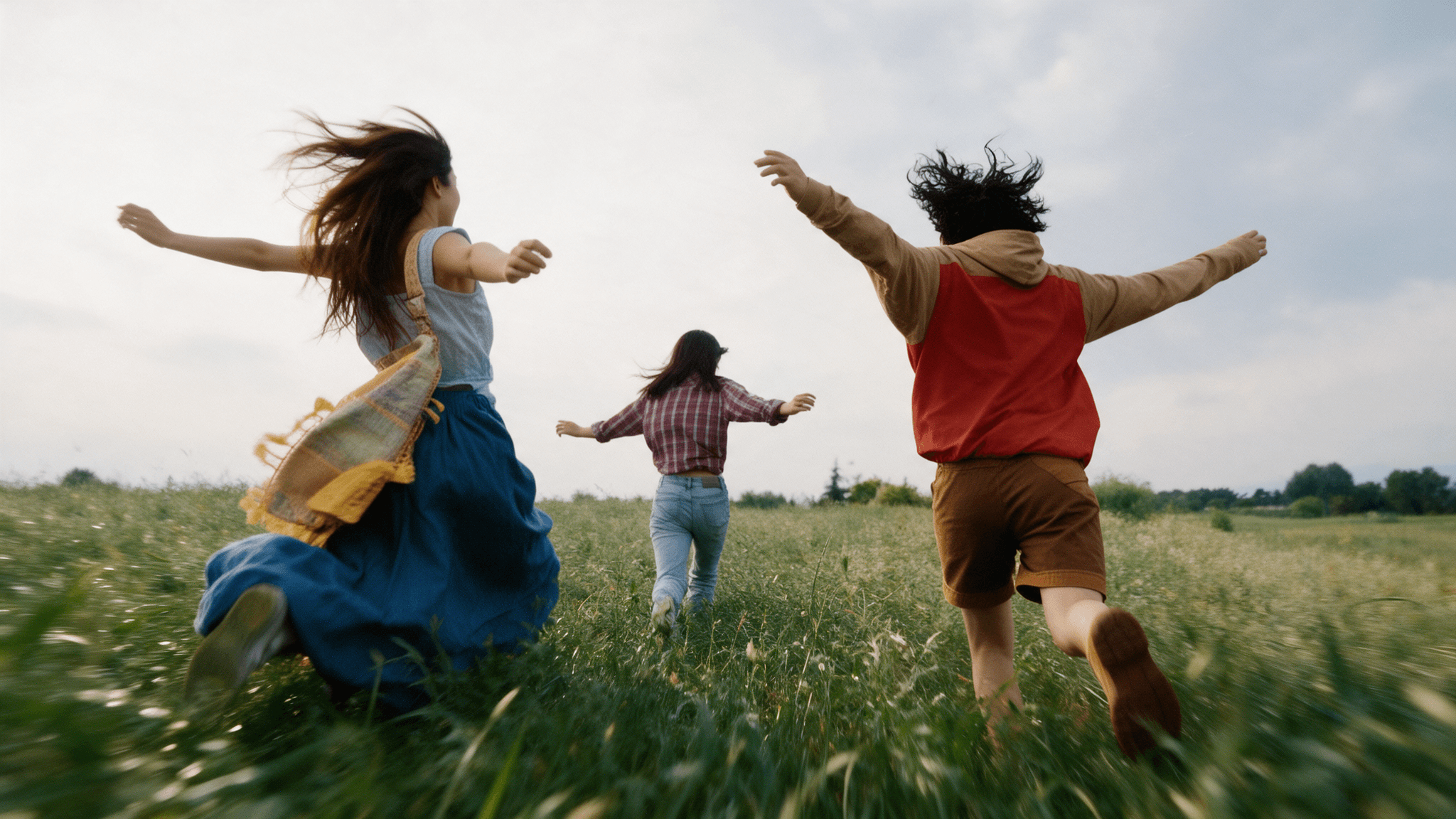 people running on grass